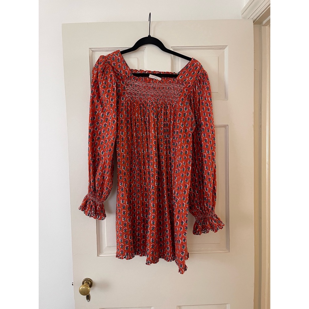 Doen Red and Blue Mini Dress